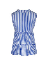 tops sleeveless v-neck striped shirt